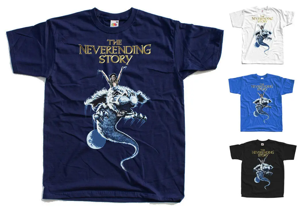 The NeverEnding Story 1984 футболка с постером из фильма 100% хлопок Размеры S-5XL v5 |