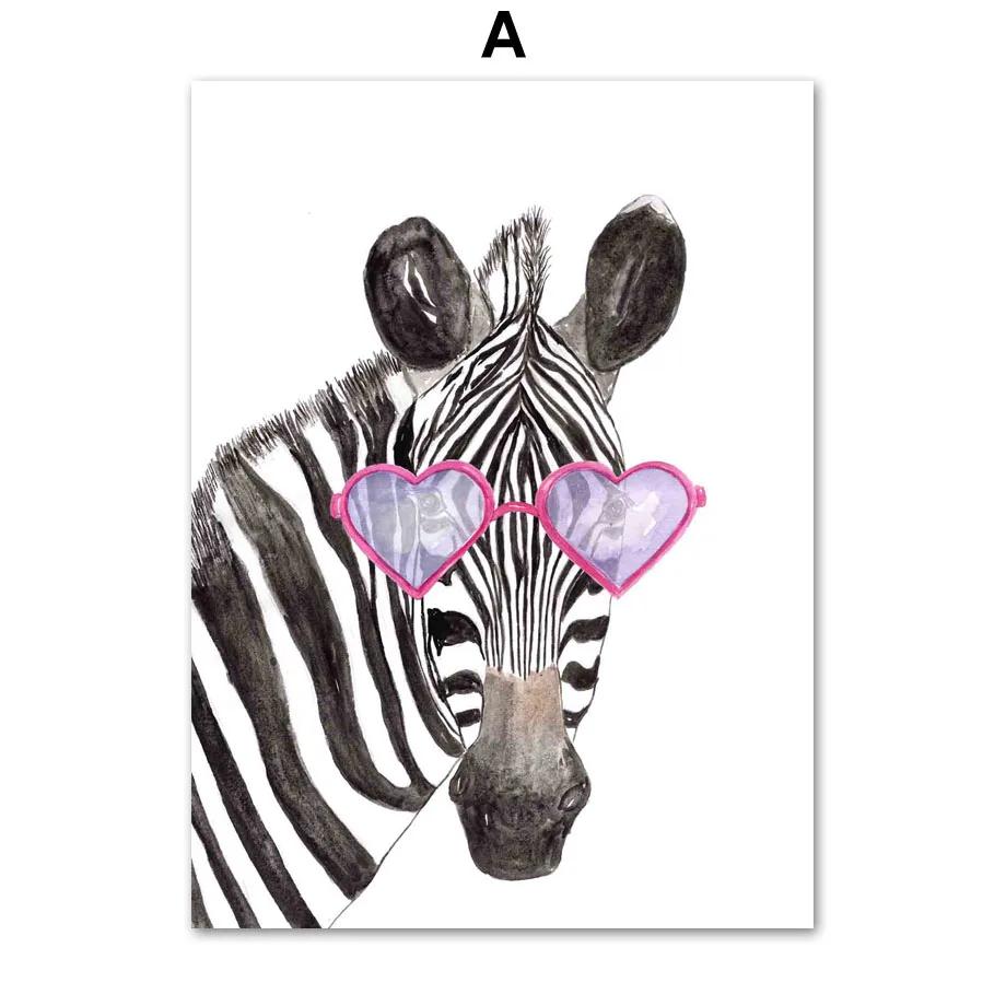 Скандинавский современный страусиный Зебра Альпака Жираф искусство стен холст