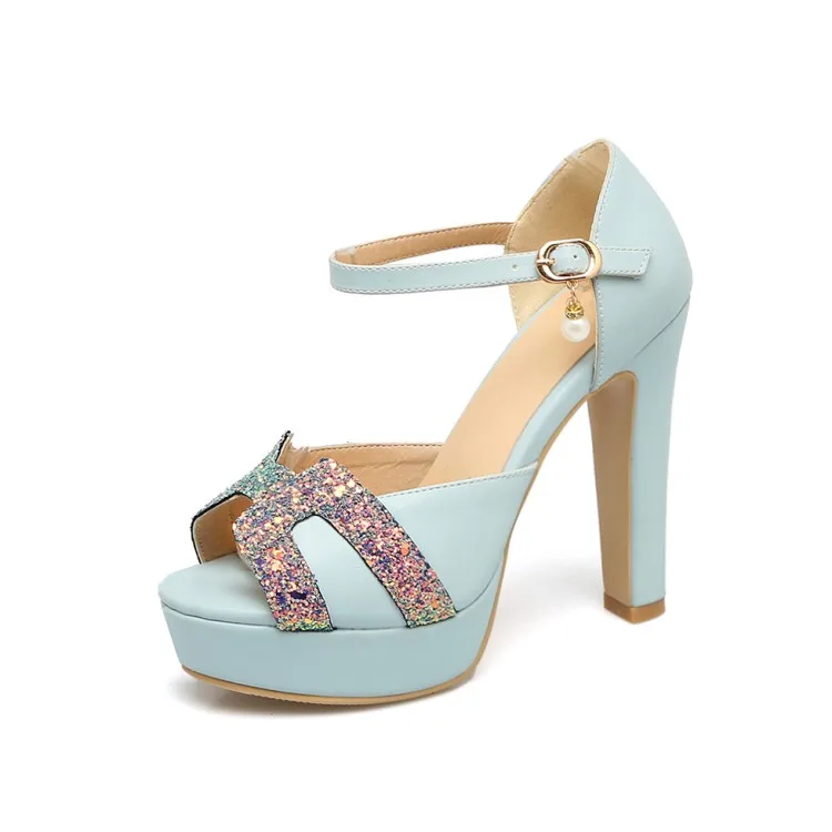 Сандалии женские на платформе Водонепроницаемые босоножки с пряжкой одно слово