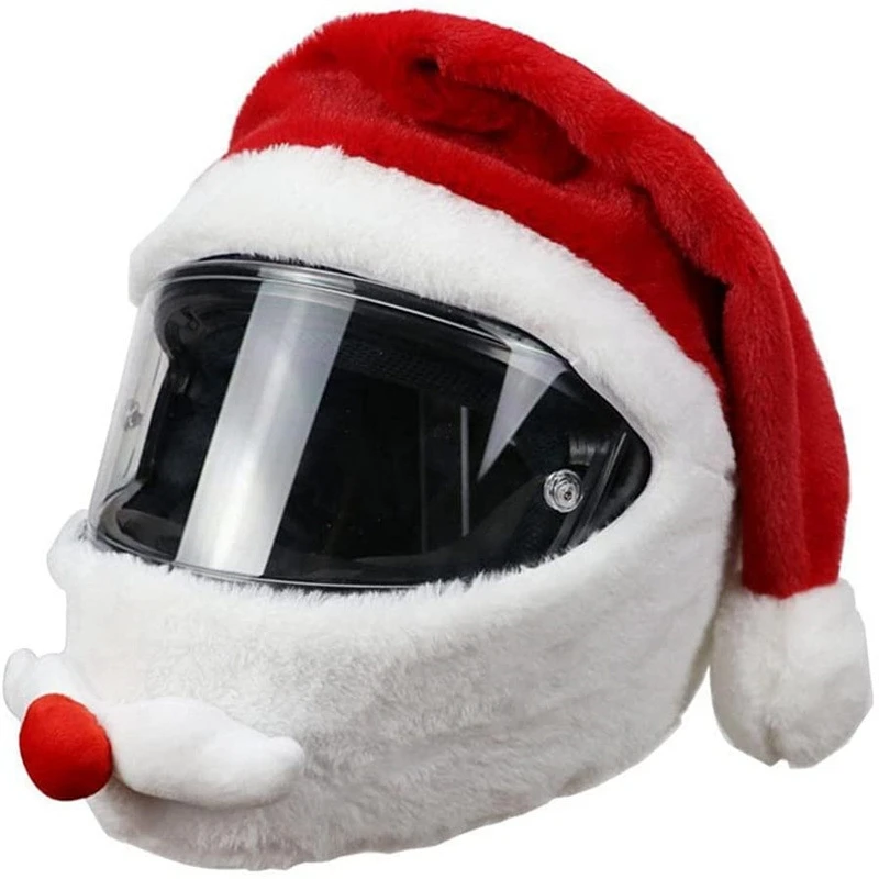 

Christmas Motorcycle Helmet Full Face Motorcycle Helmet Cartoons Cover Christmas Santa Just a Helmet Cover