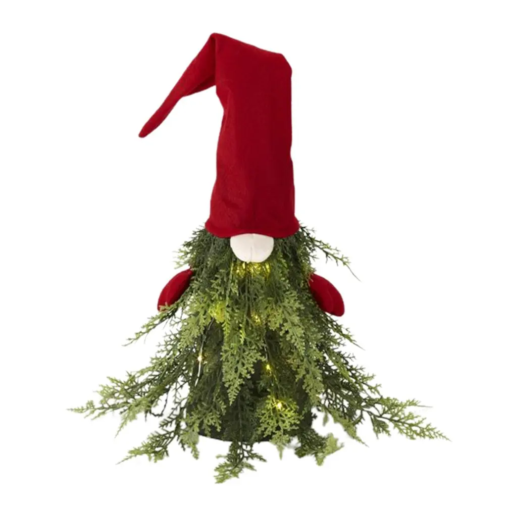 

Украшения в виде гнома, Рождественское украшение для окон, украшение на елку в виде гнома с полосатыми носками с подсветкой