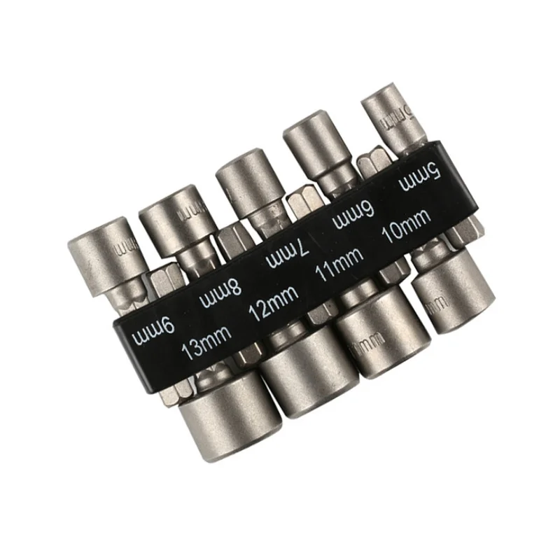 

9pcs 5-13mm Hexagon Nut Driver Drill Bit Sleeve Nozzles Nut Driver Set Drill Bit Adapter for Electric Screwdriver Handle Tools