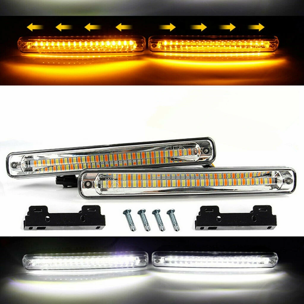 100% Фирменная Новинка отражатели 2 шт мощностью 12V Автомобильные фары дневного