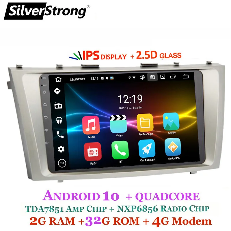 SilverStrong Android 10 ips 2.5D gps автомобиль для TOYOTA CAMRY V40 AURION v40 2007-11 авто радио с google play без DVD - Цвет: CAMRY9-M3-2G32G