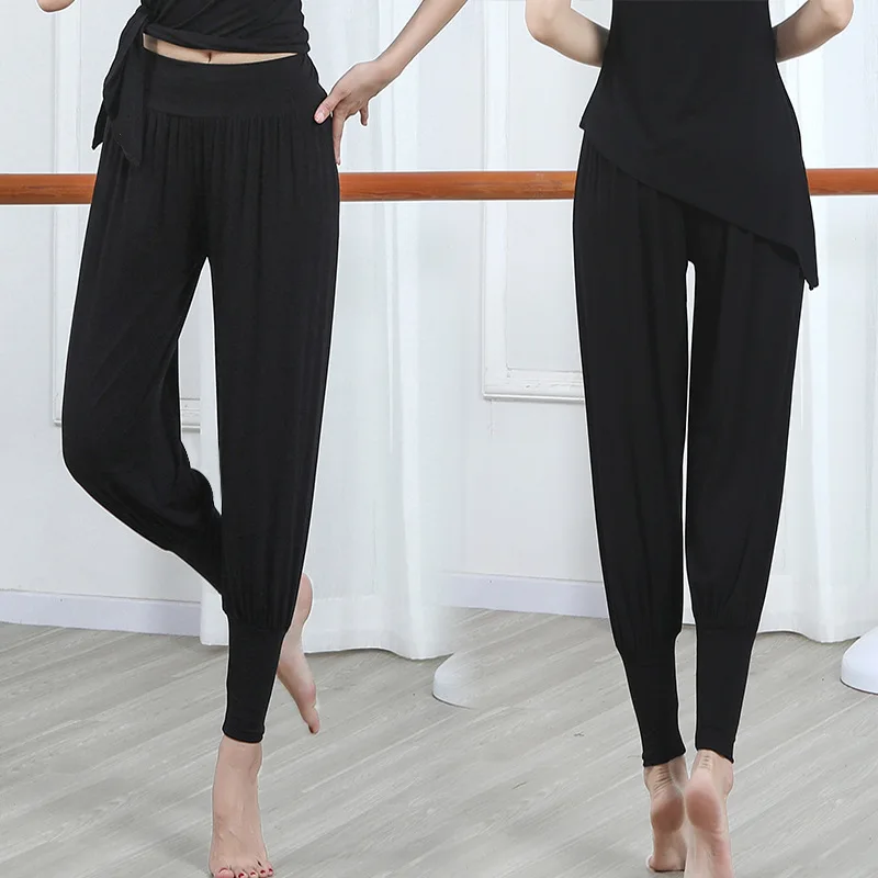 

Dance Pants Women's Gymnastic Loose-Fit Black Shapewear Closing Radish Trousers Yoga Pants Dancing Practice Clothing Harem Pants