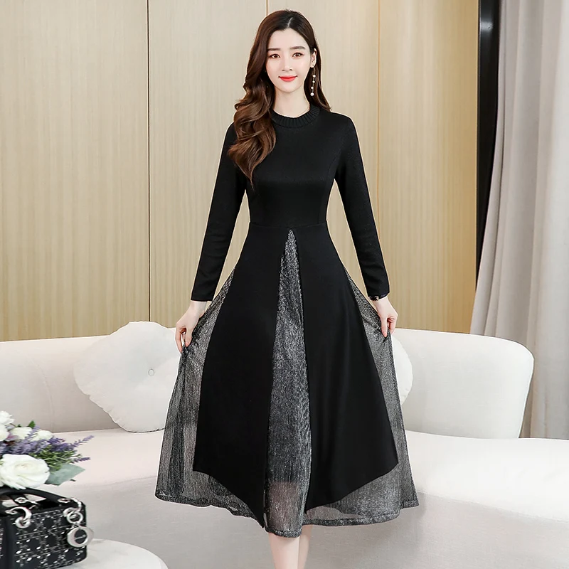 Женское платье с длинным рукавом Элегантное Длинное праздвечерние чное в стиле