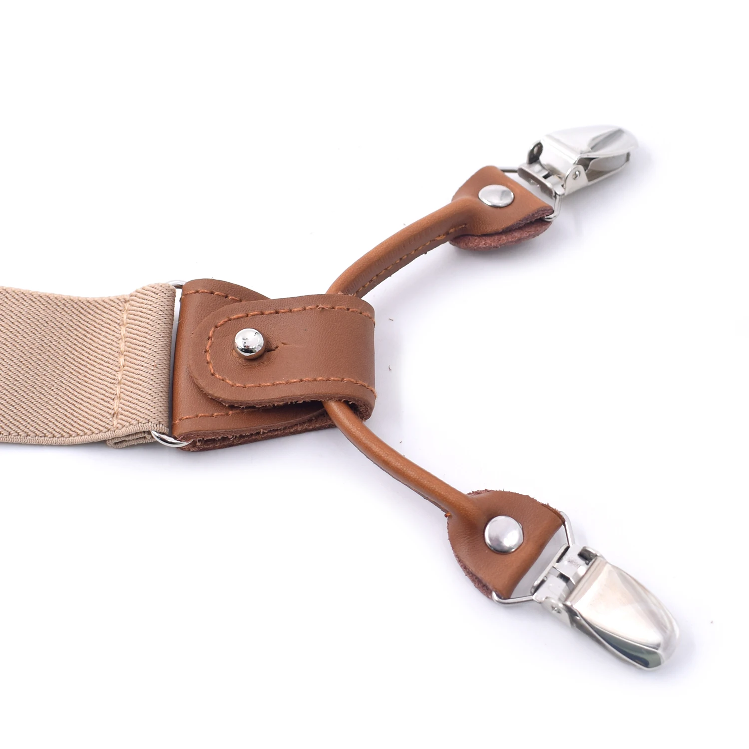 Винтажные кожаные подтяжки на подтяжках с металлическими зажимами для мужчин
