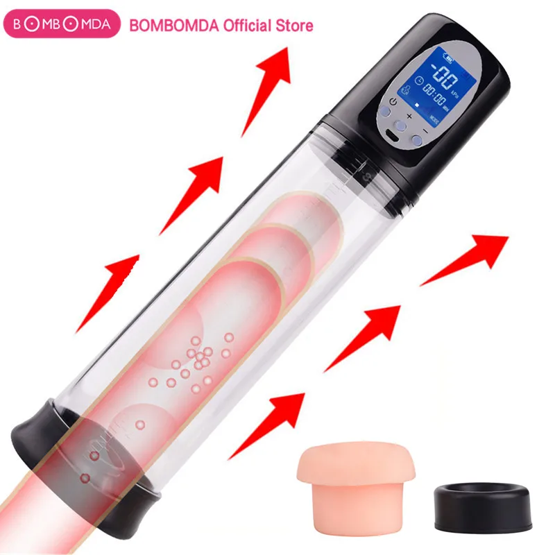 Электрический насос для увеличения пениса вибратор с USB-зарядкой автоматический