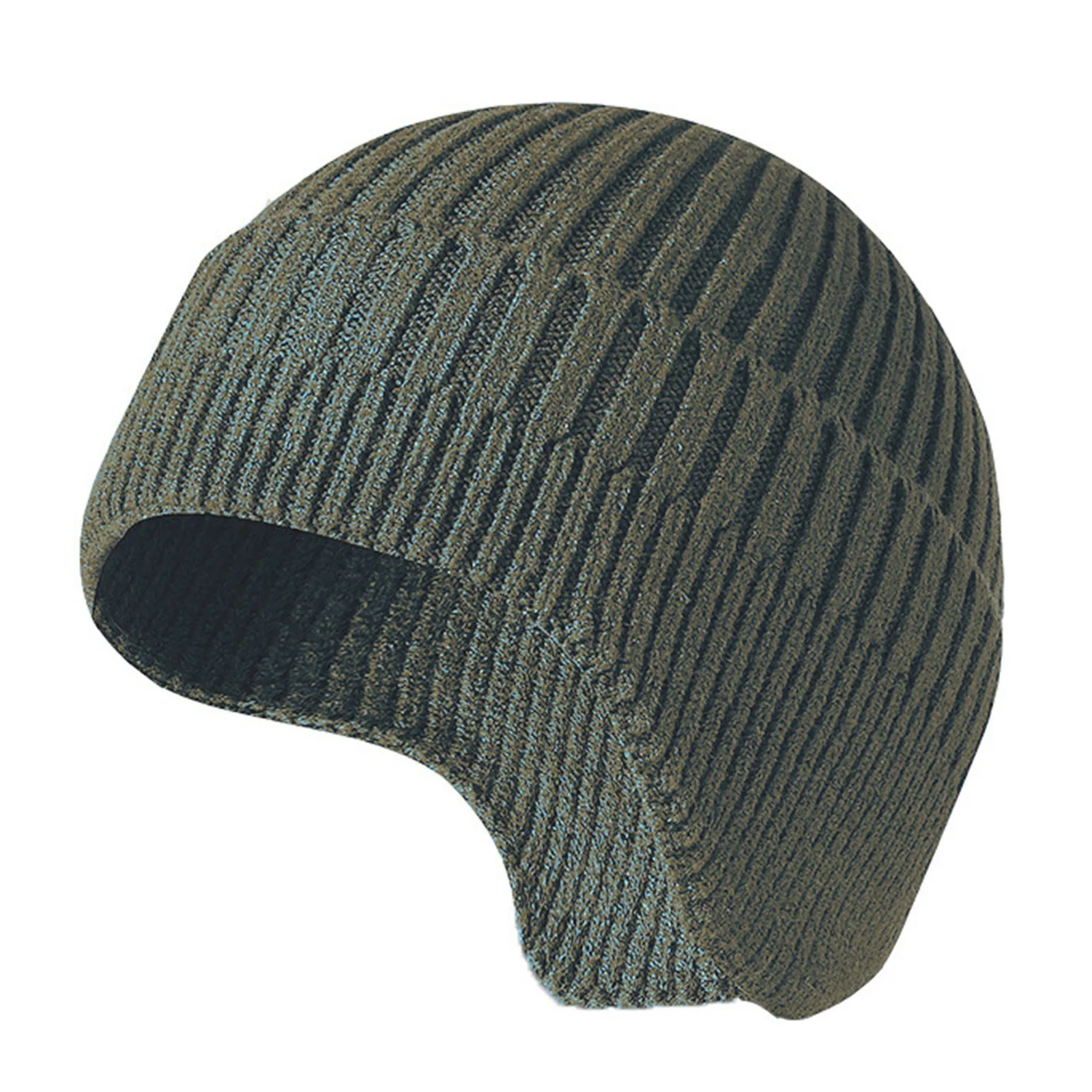Womens Bomber Hats Female Casual Skullies Winter Knitted Beanie Earflap Hat Warm Knit Skull Cap Men Chapeau Femme | Аксессуары для