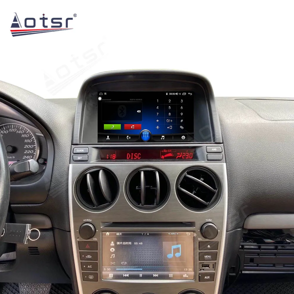 구매 6 + 128GB For Mazda 6 2002 - 2008 라디오 2 Din Android 10 자동차 스테레오 무선 Carplay DSP GPS 네비게이션 멀티미디어 플레이어