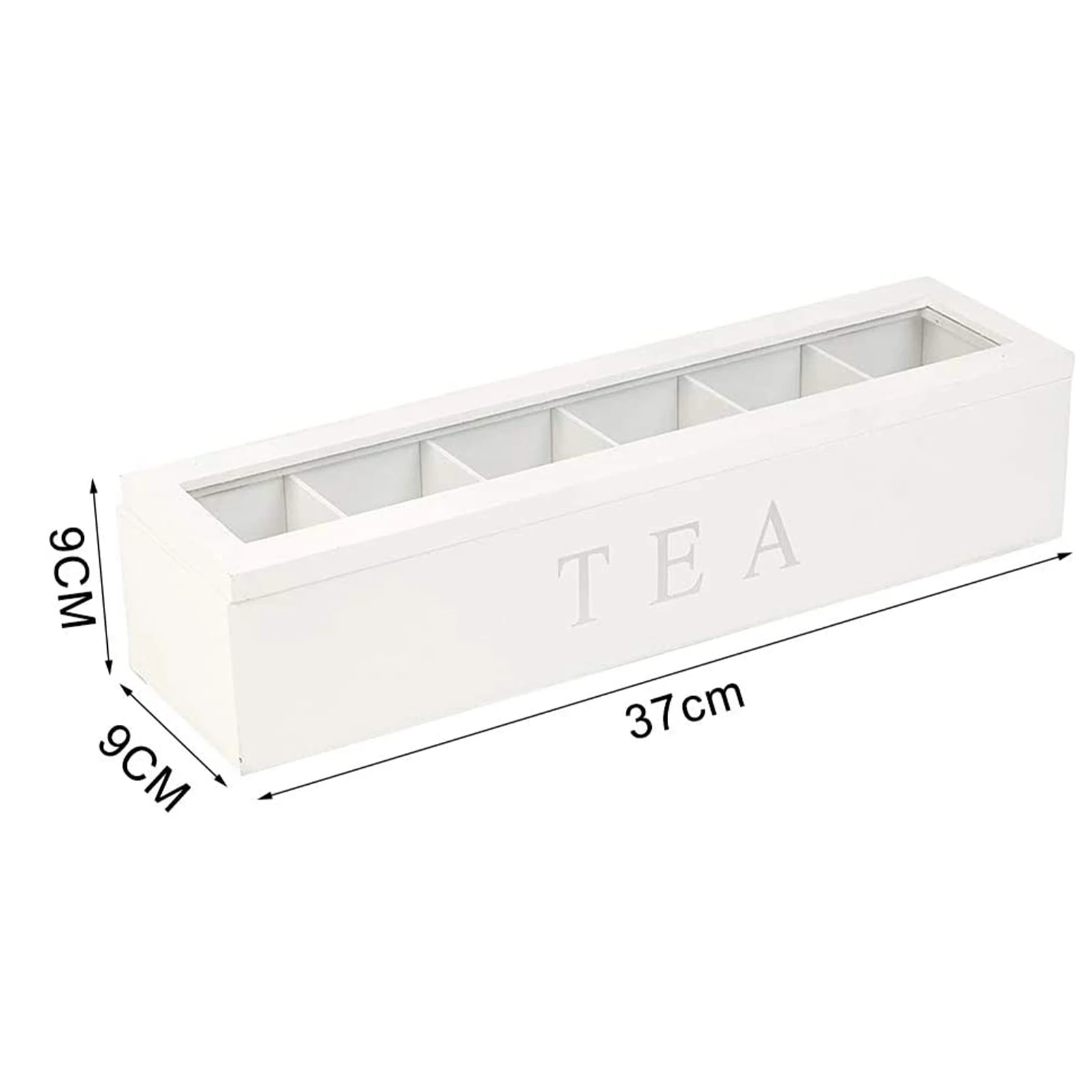 

New Wooden Tea Box With Lid 6/9Compartment Retro Style Coffee Tea Bag Storage Holder Organizer For Kitchen Cabinets Home Kitchen