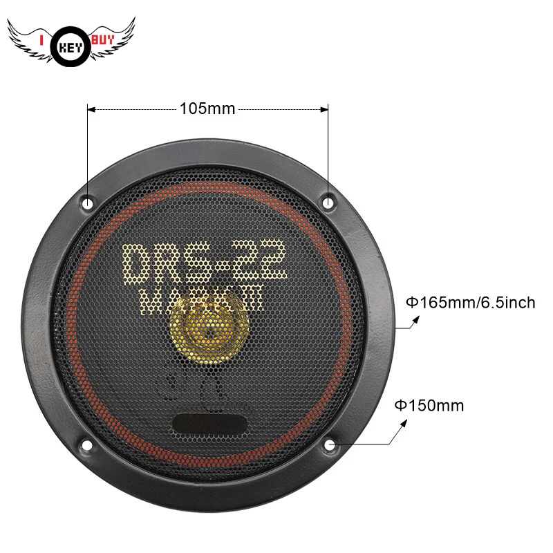 1 шт ультра тонком каблуке 6 дюймов 150W 4Ohm автомобиля HiFi коаксиальный громкий