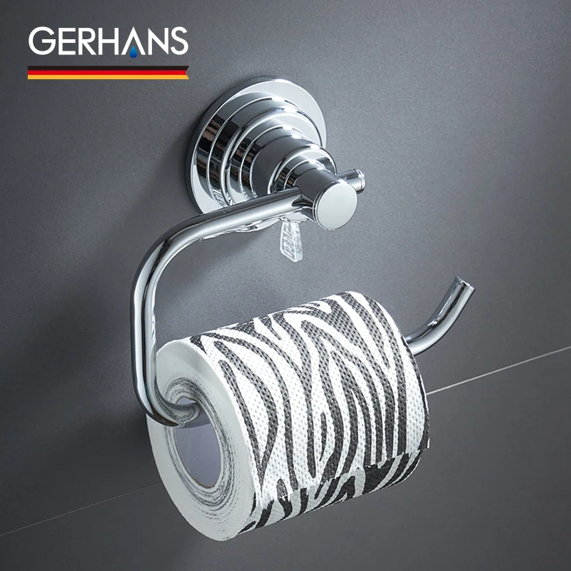 GERHANS Accessories K24203 Бумагодержатель на вакуумных присосках Цвет: Хром|Держатели