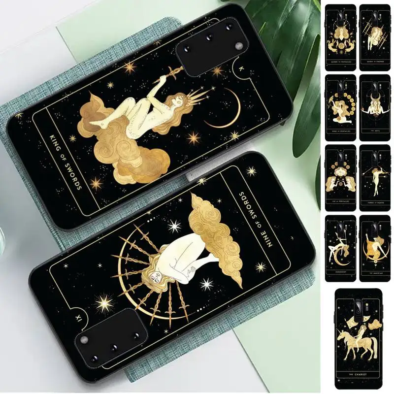 

Tarot Cards Tattoo Phone Case for Samsung S10 21 20 9 8 plus lite S20 UlTRA 7edge