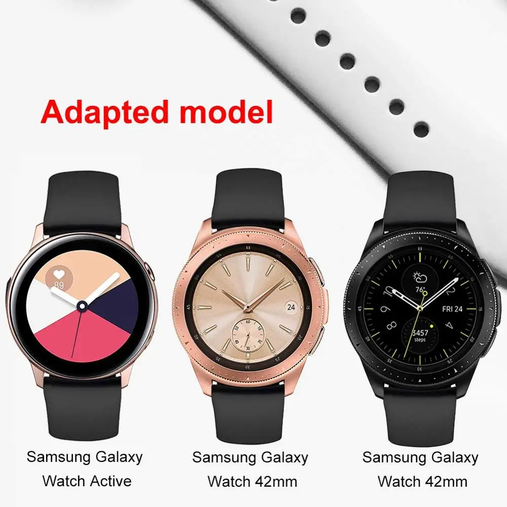 20 мм ремешок для часов samsung Galaxy watch Active 2 46 мм 42 мм gear S3 huawei watch GT 2 мягкий силиконовый браслет 22 мм ремешок для часов 46
