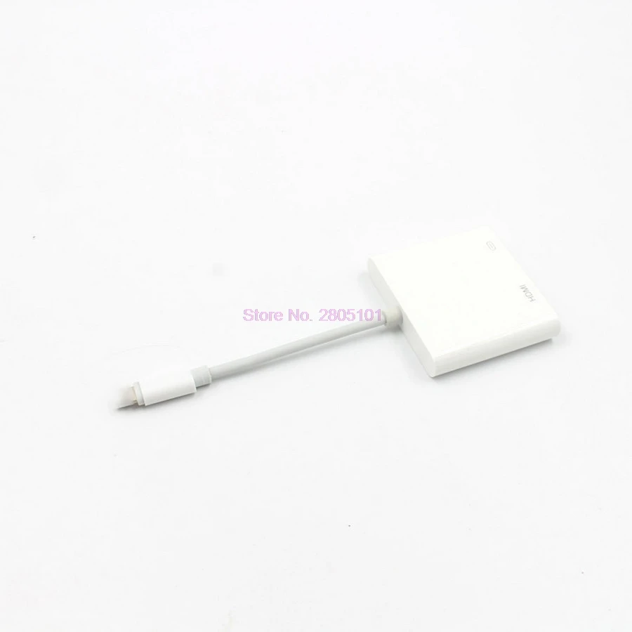 

dhl or fedex 100pcs Lighting AV HDMI/HDTV TV Digital Cable Adapter For iPad to HDMI For iphone 5 5S 6 6s 7 7 plus