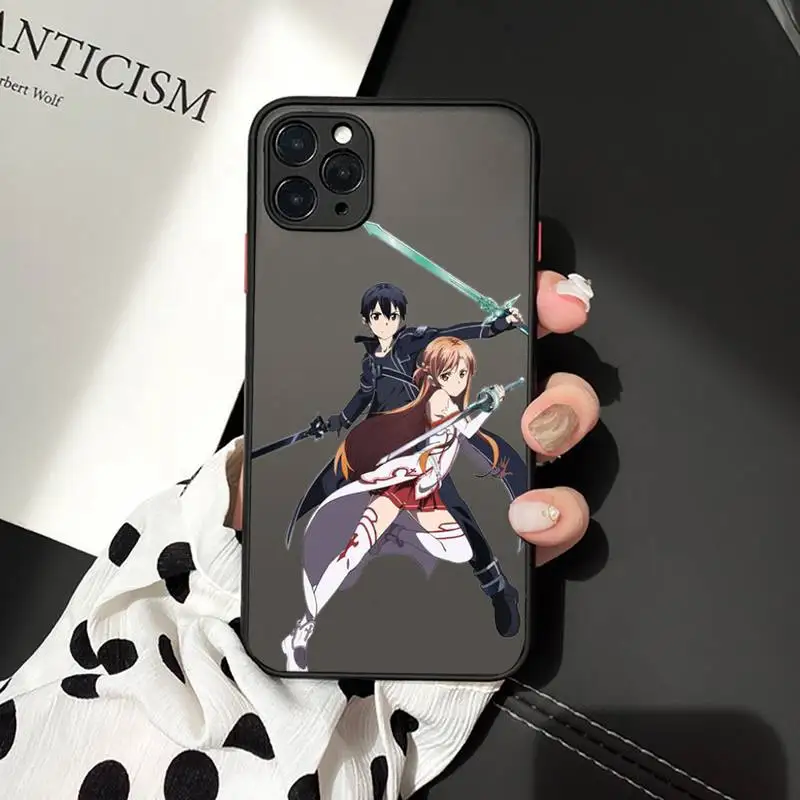 

Sword Art Online SAO Anime Phone Cases matte transparent For iphone 7 8 11 12 plus mini x xs xr pro max cover