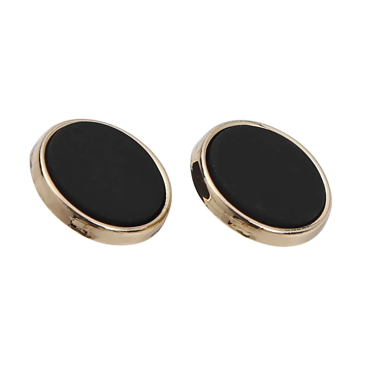 10 шт. винтажные антикварные металлические пуговицы черные швейные плоские сзади