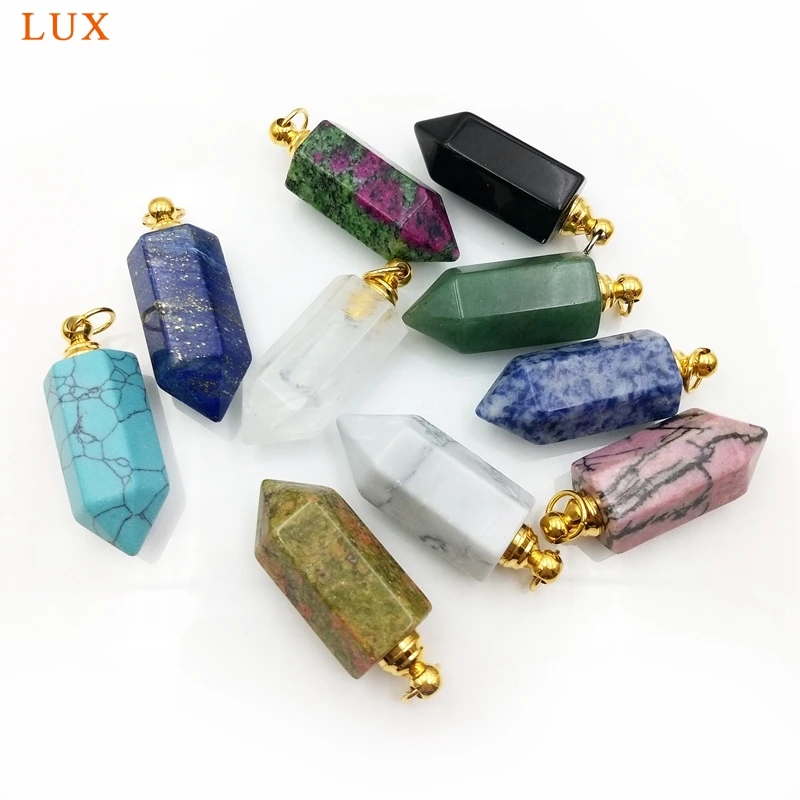 Натуральные драгоценные камни камень подвеска в виде бутылочки парфюма Роза quartzs