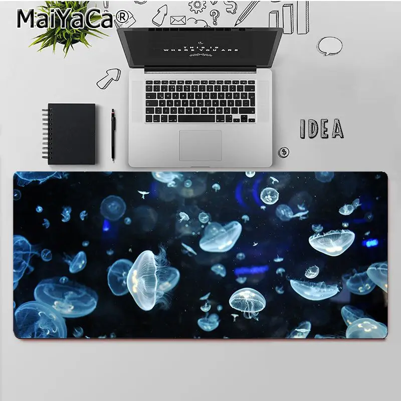 

MaiYaCa Top Quality Deep sea colorful Jellyfish Beautiful Anime Mouse Mat Free Shipping Large Mouse Pad Keyboards Mat