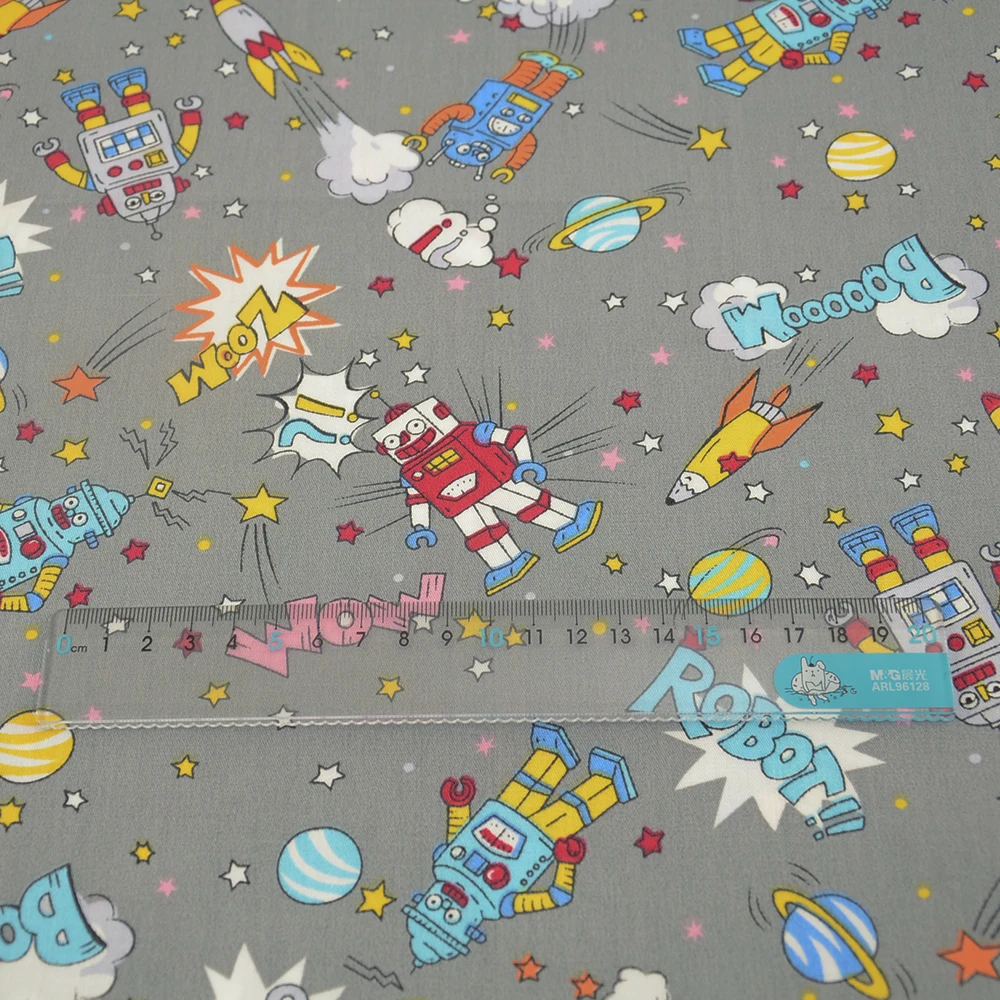 Teramila Fabric 100% Cotton Green Twill Material Bed Sheet Bedding Texitle Printed Cartoon Foxes Design Patchwork Set Crafts | Дом и сад