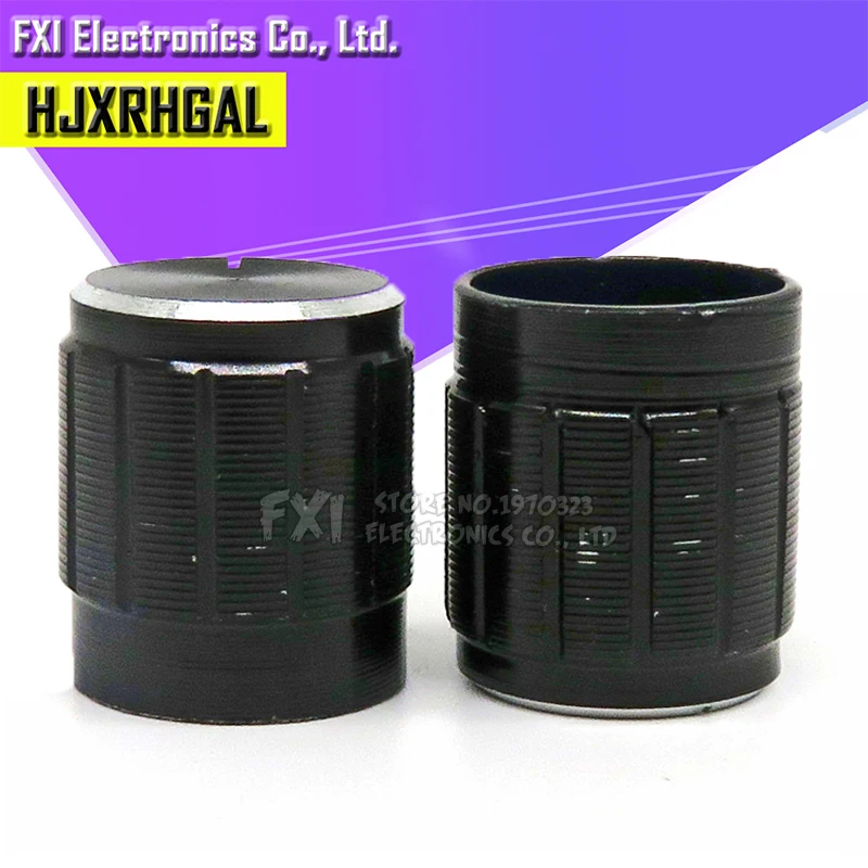 

10pcs 15*17mm aluminum alloy potentiometer 15*17 knob rotary switch volume control knob black