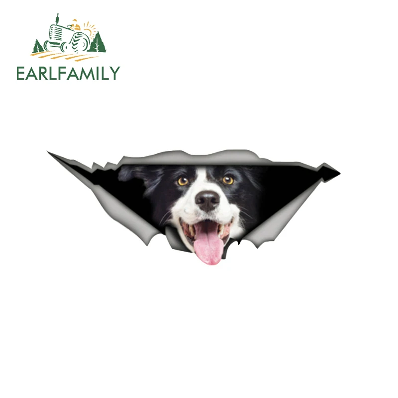 EARLFAMILY 15 см x 6 колли забавная наклейка для автомобилей ПЭТ с собакой