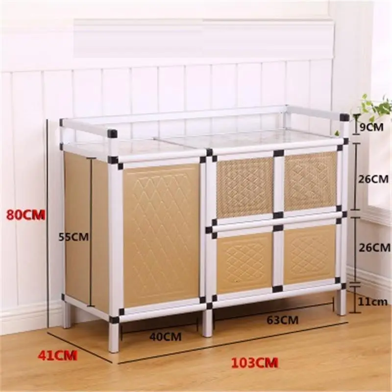 

Mobiliario Comedores Bestek Lade Sideboard Dolap Kaplama Aluminum Alloy Kitchen Furniture Mueble Cocina Cabinet Cupboard