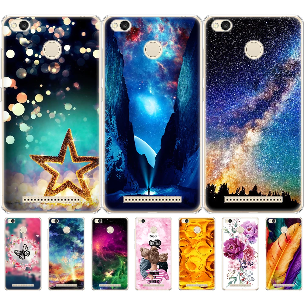 Чехол для xiaomi Redmi 3 s Pro силиконовый чехол из ТПУ S 5 0 дюйма с изображением звездного