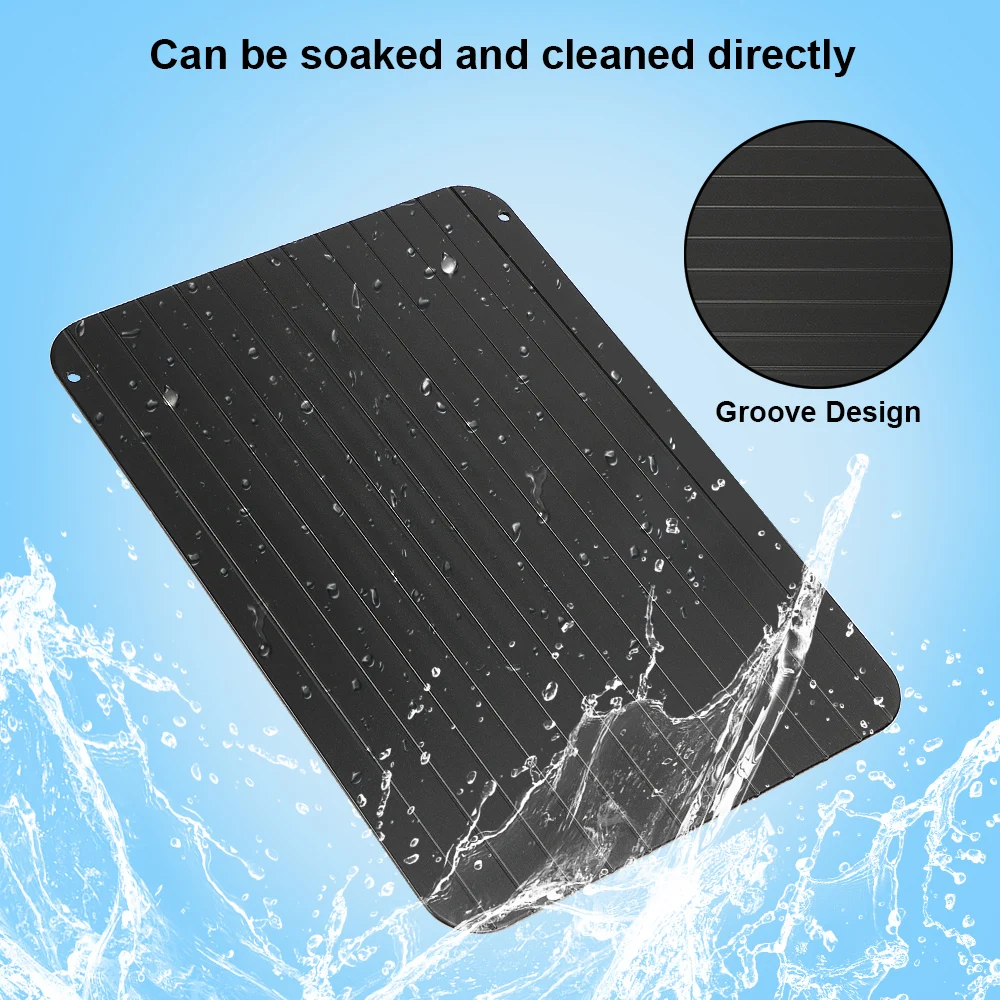 

Kitchen Gadget Tool Aluminium Frozen Meat Food Fruit Thawing Board Defrost Quick Defrosting Plate Fast Defrosting Tray