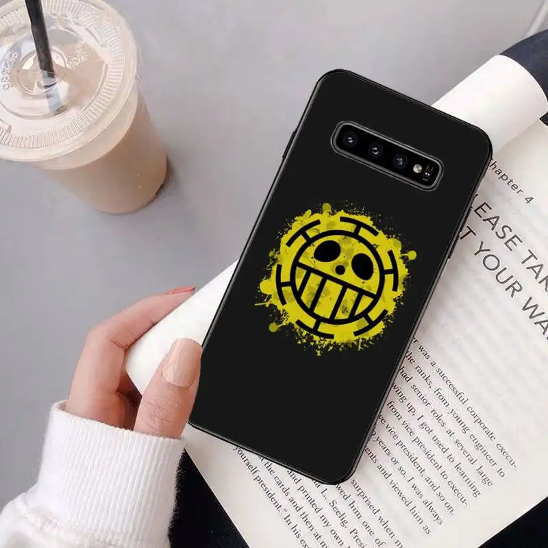 

One Piece Trafalgar Law Logo Phone Case Luxury Brand For Samsung Galaxy S8 S9 S10e S20 PLUS J6 J600 Cases Cover