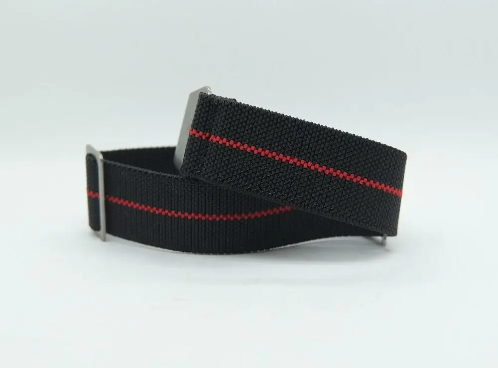 Black -red line Lugran Parachute ремень Ver. Эволюция НАТО нейлон ремень ремешок эластичный ремешок для часов 20/21/22 мм 904 из нержавеющей стали - Цвет ремешка: Black -red line