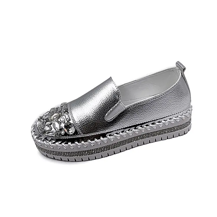 

Flat with Shoes Women Men Flats Sequined Cloth Revits Couple Platform Woman Shoes Bling Crysta Black Flat Heels Shoe