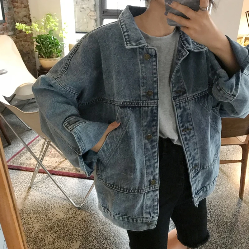 Свободное пальто Chaqueta Mujer Женская куртка для девочек женские джинсы джинсовая