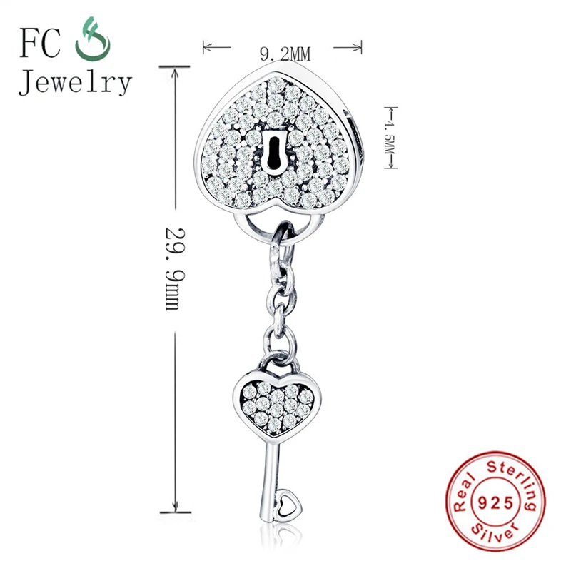 925 пробы серебряный романтичный замок любви подвесное очарование подходит для