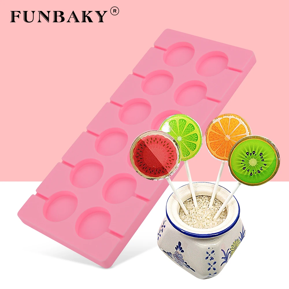 FUNBAKY 6 отверстий силиконовая форма для леденцов сделай сам леденец шоколад