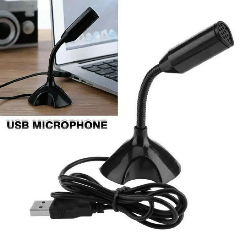 Проводной микрофон Настольный USB конденсаторный мини Регулируемый гибкий аудио