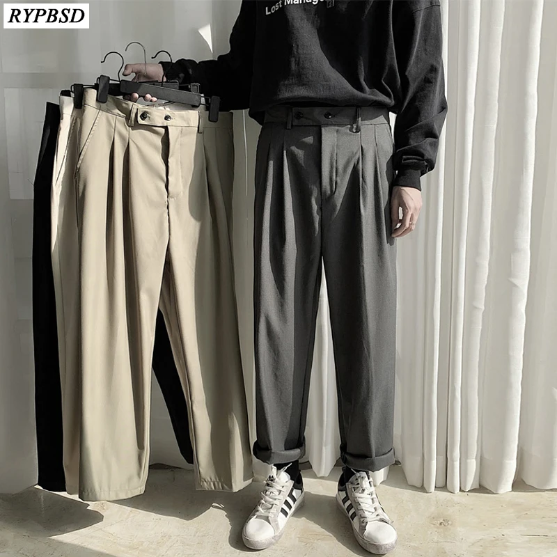 

2020 Men's Leisure Western-style Male Trousers Suit Casual Pants Formal Fashion Blazers Business Design Cotton Suit Pants M-2XL