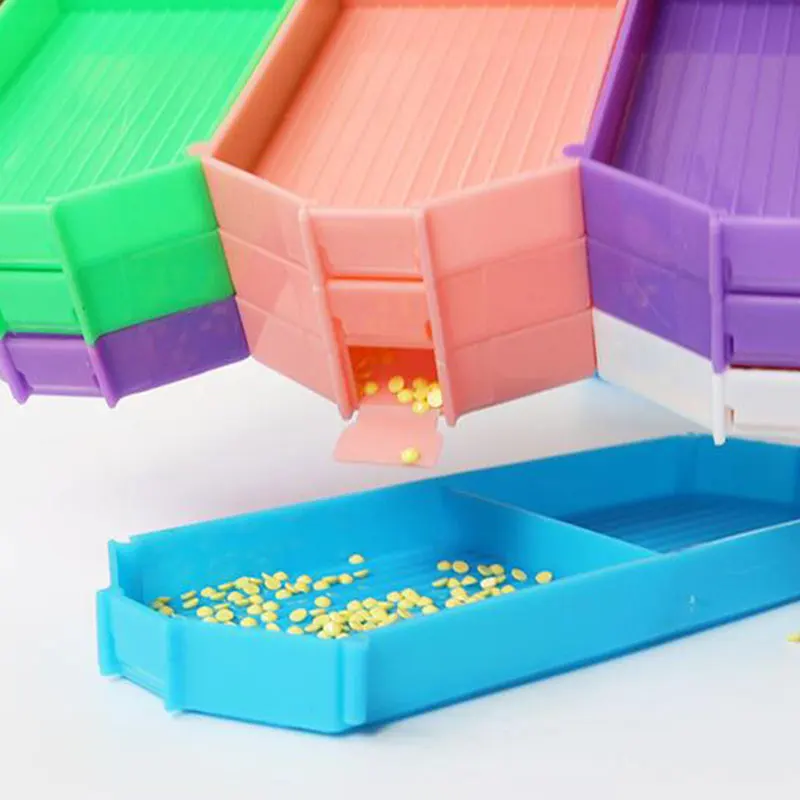 

Diamond Painting Plate Capacity Diamond Painting Drill Disk Jewelry Tool box DIY Tool Convenient Nail Art Embroidery Accessory