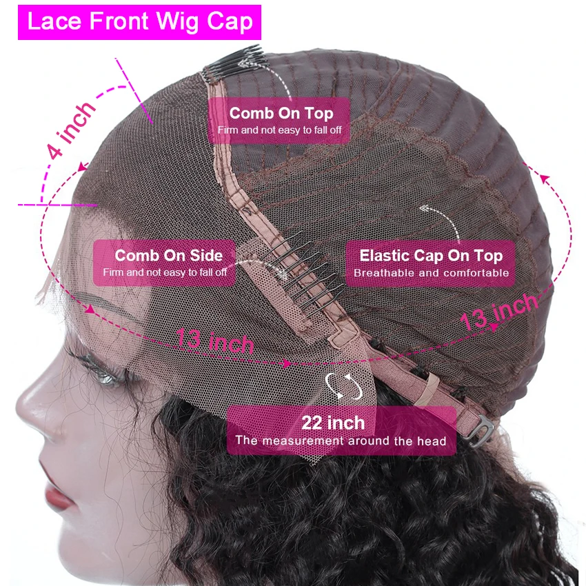 Парики из бразильских кудрявых человеческих волос для женщин Lemoda Remy 150%