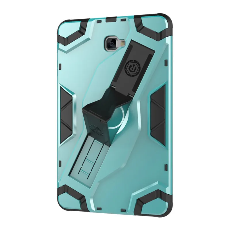 Armor TPU+PC Combine Hand Strap Escort Cover Kickstand Funda Case For Samsung Galaxy Tab A 10.1 T585 T580 SM-T580 SM-T585 T580N on - Чехол с ремешком на руку, подставкой и защитой Armor TPU+PC для Samsung Galaxy Tab A 10.1 T585 T580 SM-T580 SM-T585 T580N.