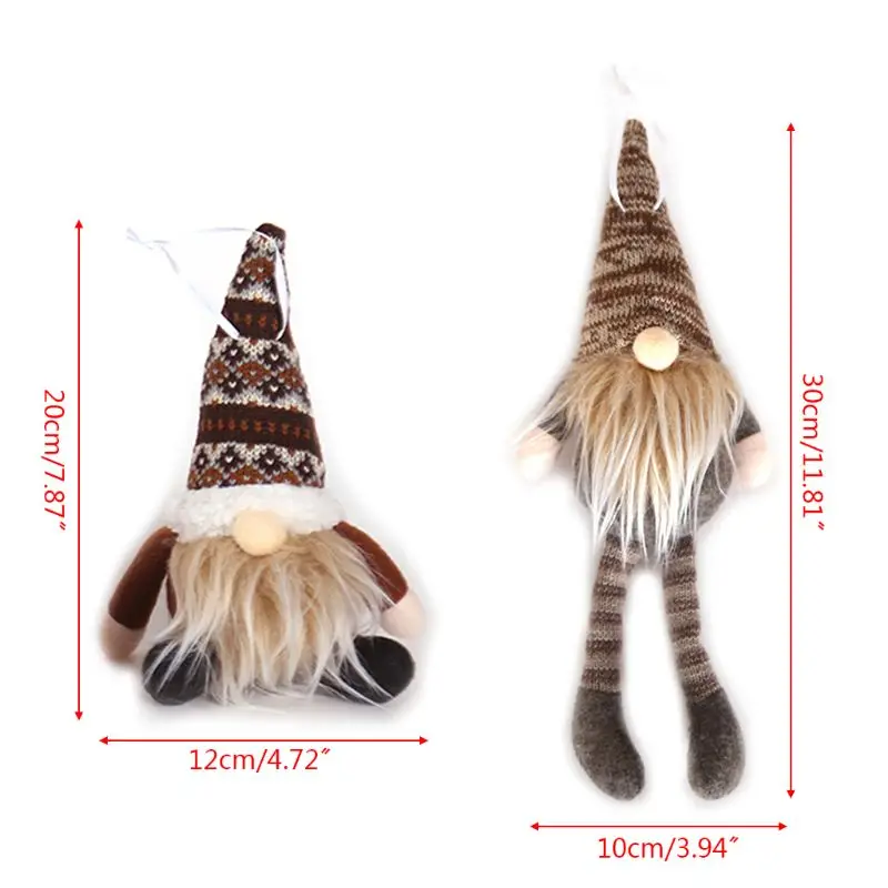 E8FE длинная шапка Счастливого Рождества шведский Санта гном плюшевая кукла