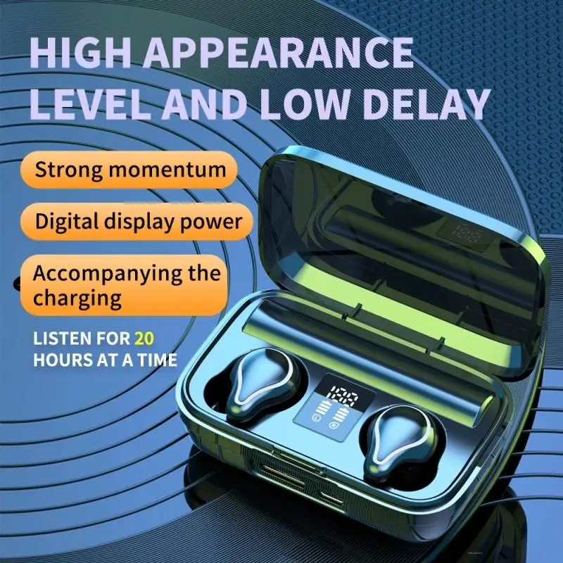 

New SK1 TWS Wireless Bluetooth Earbuds 5.1 Mini In-ear Smart Buttons Sports Headphone Hedset with LED Digital Display for Phone