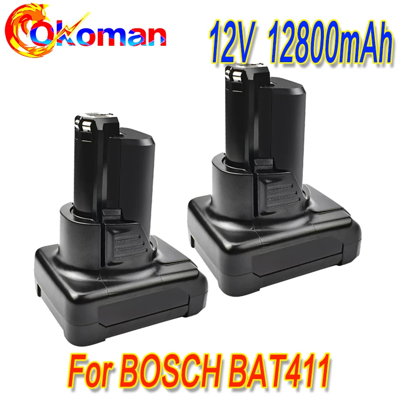 Литий-ионный аккумулятор высокой емкости BAT411 12800 мАч для Bosch 10 8 в 12 В 4 Ач BAT412A BAT413A