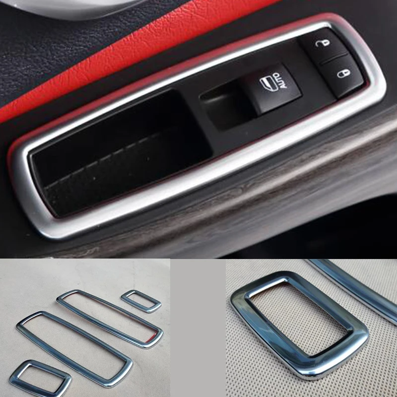 

Аксессуары для стайлинга автомобиля для Dodge Dart PF 2013-2017, хромированная панель переключателя интерьера из АБС-пластика, ободковая рамка, Молди...