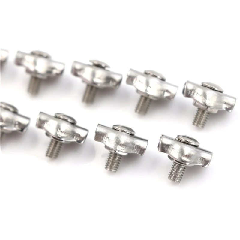 

Wire Cable Rope Simplex Wire Ropes Clip Stainless Steel 10x Grips Clamp 2mm