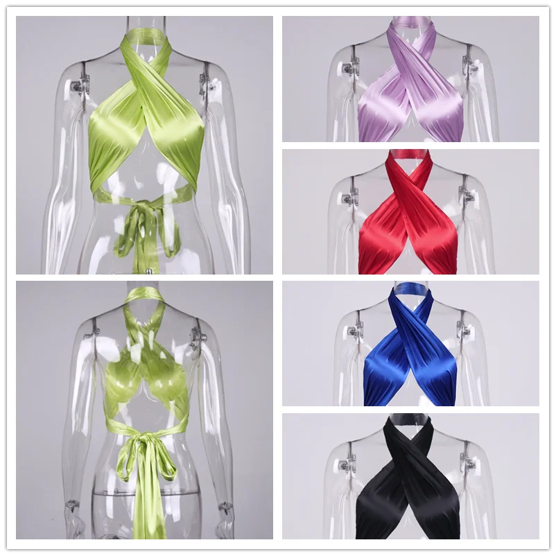 Townlike 2021 летние пикантные туфли с завязками на шее низким вырезом спине Топ