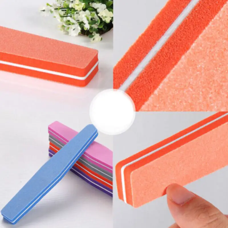 

Professional Nail Files Nail Buffer Buffing Slim Crescent Grit Nail Makeup Tools Diamond Spong Nail File