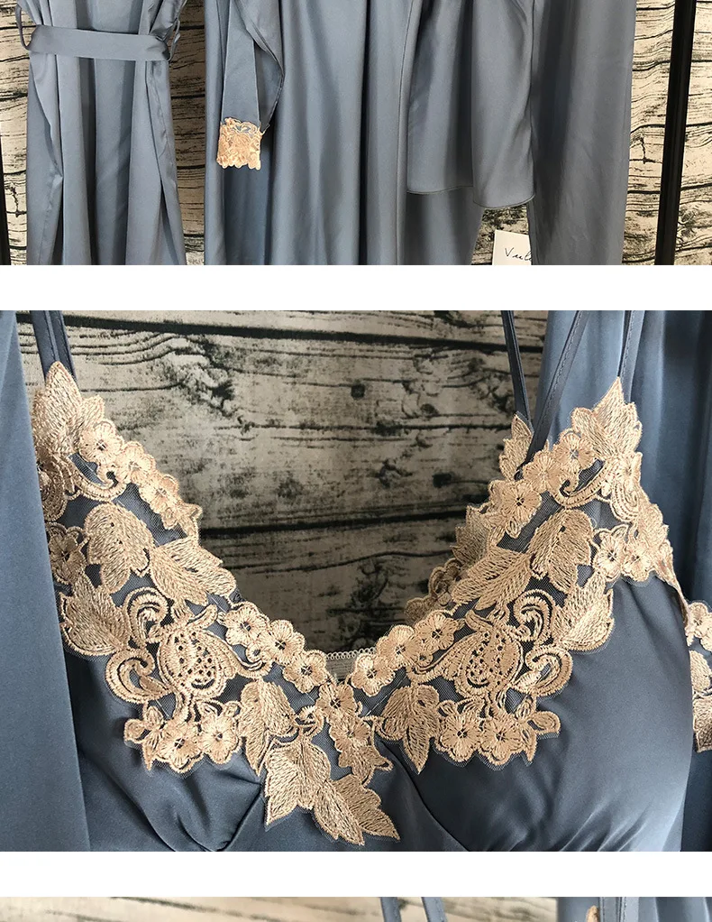 Новые женские пижамы с накладками на груди, сексуальные кружевные женские пижамы, набор из 5 штук, домашняя одежда, модная Пижама, одежда для сна