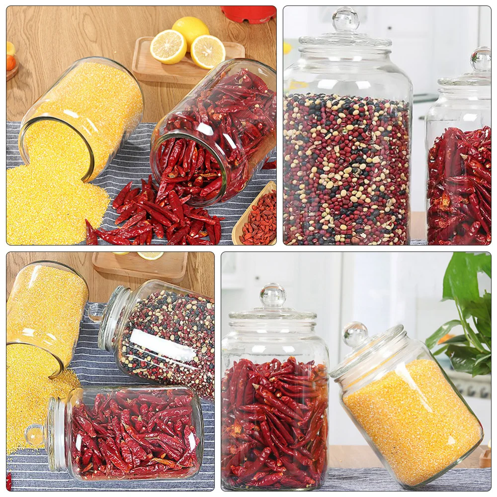 

1pc Multifunctional Storage Can Grain Sealing Can Grain Container (Transparent)